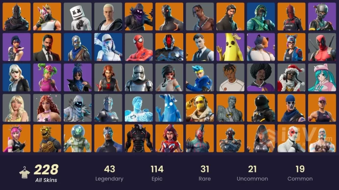 [PC/PSN] 224 skins | Black Knight | Sparkle Specialist | The Reaper | Blue Squire | Royale Knight | Take the L | Candy axe |	Y273