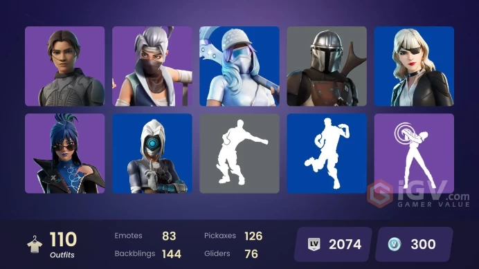 [ALL PLATFORMS]-110 Skin-121 pickaxe-84 emotes-Chani OG-Champion Kyra-Candy Axe-Siren-Dynamo-Iconic Kim Kardashian-Mogul Master-FULL ACCESS-