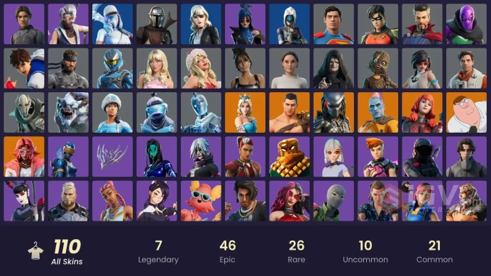 [ALL PLATFORMS]-110 Skin-121 pickaxe-84 emotes-Chani OG-Champion Kyra-Candy Axe-Siren-Dynamo-Iconic Kim Kardashian-Mogul Master-FULL ACCESS-