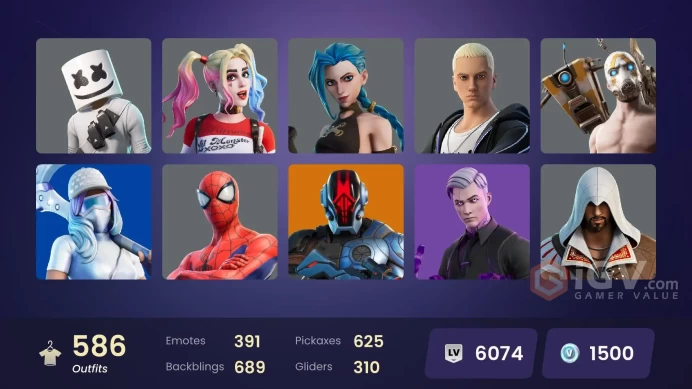 [ALL PLATFORMS]-584 Skins-624 Pickaxes-391 Emote-620K V-BUCKS SPEND-Championship Jonesy-FNCS Renegade-Recon Champion-FULL ACCESS-