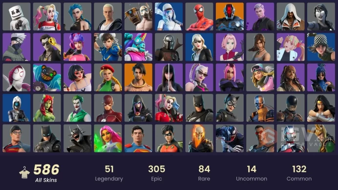 [ALL PLATFORMS]-584 Skins-624 Pickaxes-391 Emote-620K V-BUCKS SPEND-Championship Jonesy-FNCS Renegade-Recon Champion-FULL ACCESS-