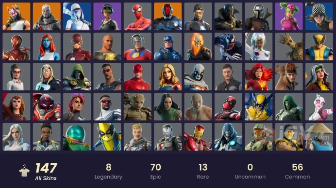 [ALL PLATFORMS]-145 Skin-158 Pickaxe-140 Emotes-2050 V-BUCKS-Raiden (MK3)-Kitana (MK3)-Plungerman-Master Chief-Iron Man Zero-FULL ACCESS-