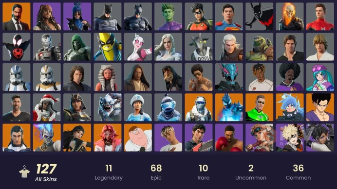 [ALL PLATFORMS]-127 Skin-Son Gohan-Hunter-Samurai Shohei-A Goat-ICE Master Zane-FULL ACCESS-