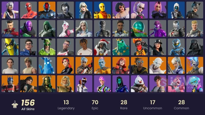 [ALL PLATFORMS]-156 Skin-226 Pickaxes-FNCS Renegade-FNCS Champion Seeker-Champion Kyra-Catwoman Zero-Agony-FULL ACCESS-