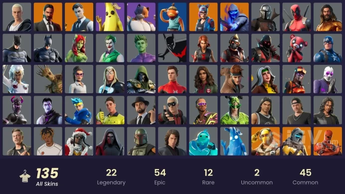 [ALL PLATFORMS]-135 Skin-Midas-End Zone-Black Widow Outfit-Fishstick-FULL ACCESS-