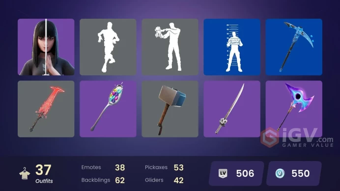 PC/PSN 37 SKINS Nezumi The Ageless Torin Renzo the Destroyer Kymera Kor 550 VBUCKS F6sf2