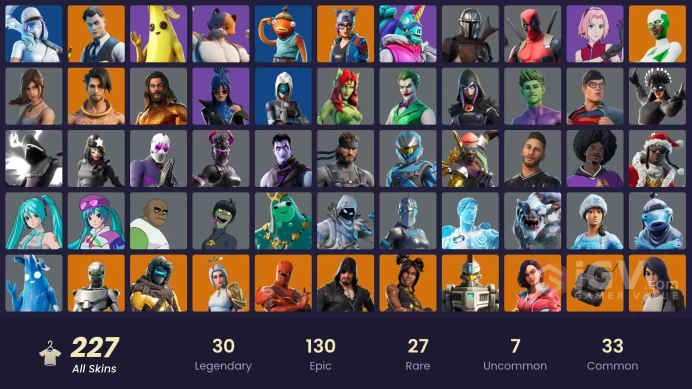 FA | 227 skins | Eon | Gold Meowscles | Gold Brutus | Gold Midas | Snake Eyes | Major Lazer | Tart Tycoon | The Champion | Hybrid | Joey | Kymer