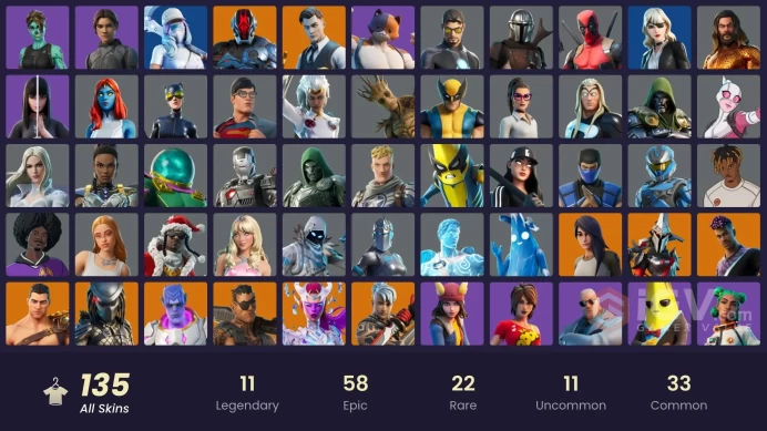 FA | 133 skins | Leviathan Axe | Tart Tycoon| Gear Specialist Maya | Predator | The Foundation | Midas | Ronin | Fade | Eternal Knight | Kymera