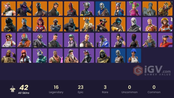 FA | 42 skins | The Reaper | Blue Squire | Royale Knight | Elite Agent | Blue Team Leader | Rogue Agent | Blue Striker | Red Knight | Zenith