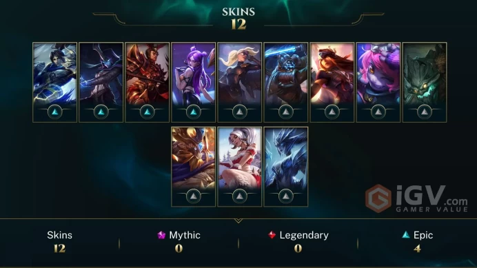 【LAN 】Level 52    35 Champ/ 12 Skins   Full Access  High Quality Account  Instant Delivery️