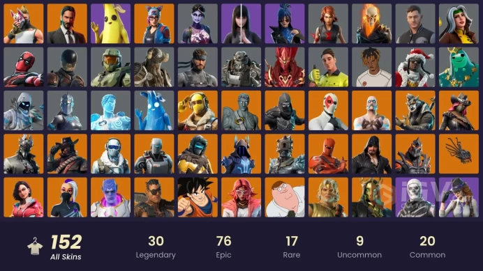 [PSN/XBOX/PC] 151 skins | Master Chief | Dante | Rush | Lina Scorch | Catalyst | Calamity | Zeus | Hybrid | Frostbite | The Ice King | Enforcer