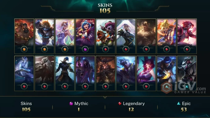 LAN UNK- RANKED READY- 105SKIN (3 ULTIMATE, 1 MYTHIC)-320 LVL- INSTANT DELIVERY- FULL ACCES