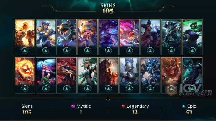 LAN UNK- RANKED READY- 105SKIN (3 ULTIMATE, 1 MYTHIC)-320 LVL- INSTANT DELIVERY- FULL ACCES