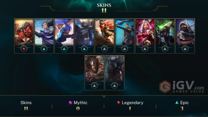 【LAN 】Level 63   33  Champ/ 11 Skins   Full Access  High Quality Account  Instant Delivery️
