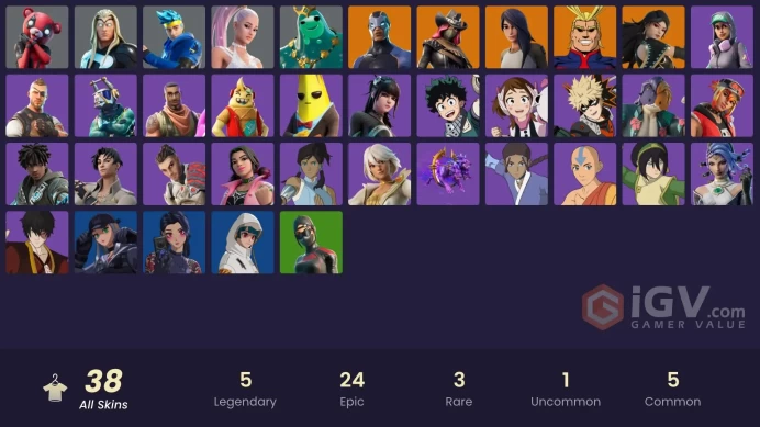 14294[PC/PSN/XBOX] 38 skins|All Might|Era|Calamity|Gear Specialist Maya|Carbide|Poseidon|Cuddlepool|Thor|Ariana Grande|Ninja|Battlehawk