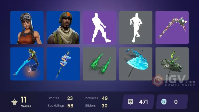  PC/PSN/XBOX  11 SKINS  Santa Dogg  Blitz Knight  Yulejacket  Slayer Juice WRLD  PJ  0 VBUCKS  FKcjv 