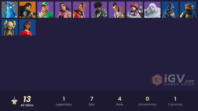 [PC] 13 skins | Era | Polar Peely | Airie | John Cena | Relik | Mariposa | Trace | Rian | Maxxed Out Max | Krisabelle | 100 VB