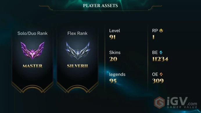 [EUW] S16 - SPLIT 1 - Master 81 LP 29 LP GAIN - 20 Skins -JUNG/MID - 11.2K BE - Handmade - Ranked Ready