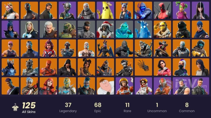 [PC] 125 skins | OG STW | The Reaper | Elite Agent | Take The L | Mako | Omega | Orange Justice | Drift | Calamity | Peely | 700 VB