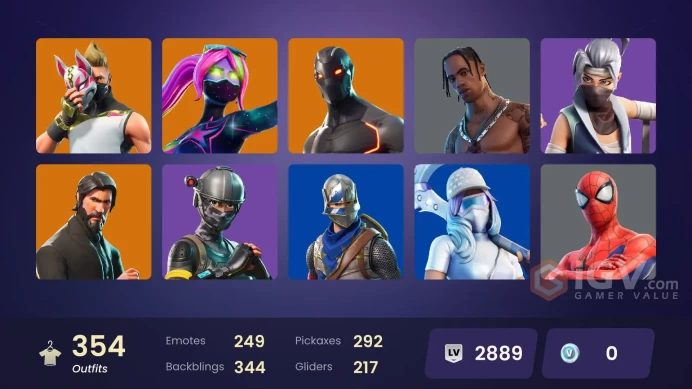 [PC/PSN/XBOX/NIN] 354 skins | Travis Scott | The Reaper | Blue Squire | Elite Agent  | Gold Meowscles |  | Curse Buster | Recon Champi