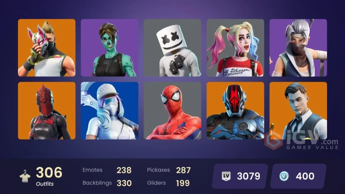 [PC/XBOX/NIN] 306 skins | Polo Prodigy| Unchained Ramirez | Merry mint axe | Cloud Striker |Sultura | Recon Champion | Heron Stance Hero | Fixer