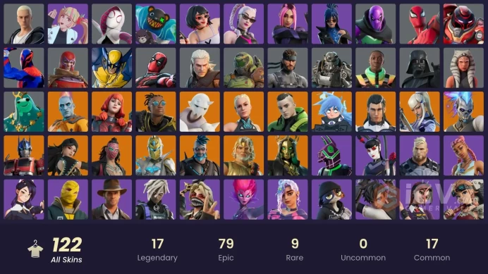 (PC PSN XBOX) 123 skins | The Imagined | The Ageless | Mizuki | Twyn | Omegarok | Snap | Zeus | Nezumi | Spectra Knight | The Origin | Malik | H