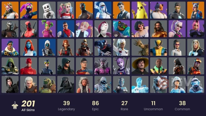 (PC PSN XBOX) 201 skins | OG STW | Gold Brutus | Gold Midas | Prodigy | Spirit Sniper | Phantom Commando | Grind | Curse Buster | Aura Analyzer