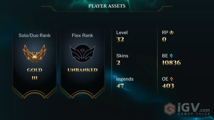 [EUNE] S2026 - Gold 3 -45LP- 75 Winrate - +30/-10 LP Gain - 10K Be - Honor 3 - Safe - Instant Delivery