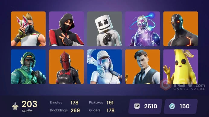 PC/PSN/Xbox/Nintendo 203 skins | OG STW | Galaxy | IKONIK | Reflex | Vivi Chroma | Gold Midas | Prodigy | Carbon Commando | Reflex | Blitz | Rog