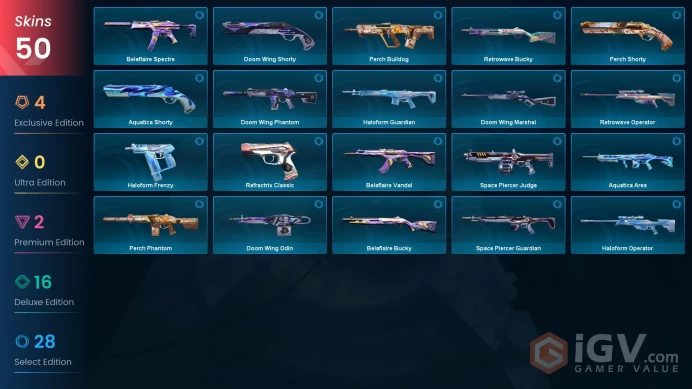 EU | 50 skins | Xenohunter Knife | Byteshift Knife | ATLAS // CMD Baton | Interhelm Sword | XERØFANG Vandal | Forsaken Vandal | A3046