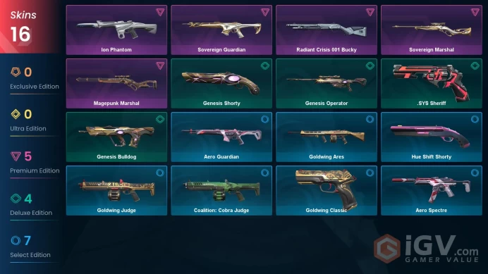 EU | 16 SKINS + 17 AGENTS | Ion Phantom + Sovereign Guardian + Magepunk Marshal