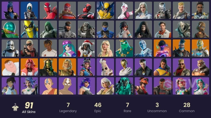 PC/PSN/XBOX | 91 skins | Zeus | Hades | Spectra Knight | Galaxy Grappler | Peter Griffin | Omegarok | Valeria | Poseidon | Wookiee Team Leader