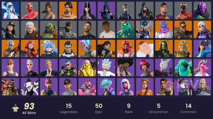 PC/PSN/XBOX | 93 skins | Unchained Ramirez | Striker Specialist | Cloud Striker | The Imagined | Joey | The Ageless | Kymera | Torin | Zeus