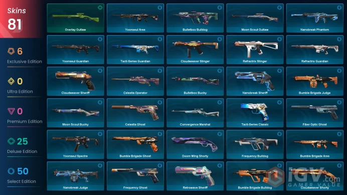 [3in1] / VALORANT 6 KNIVES | 81 skins | 183 LVL | Full access | Warranty | Gift