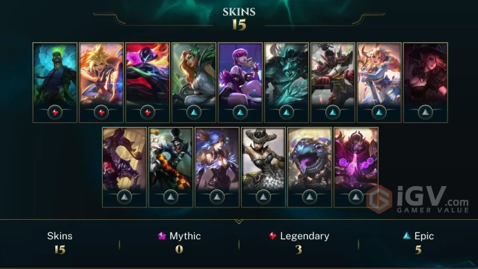 【LAN 】Level 122 56 Champ/ 15 Skins Full Access High Quality Account Instant Delivery️