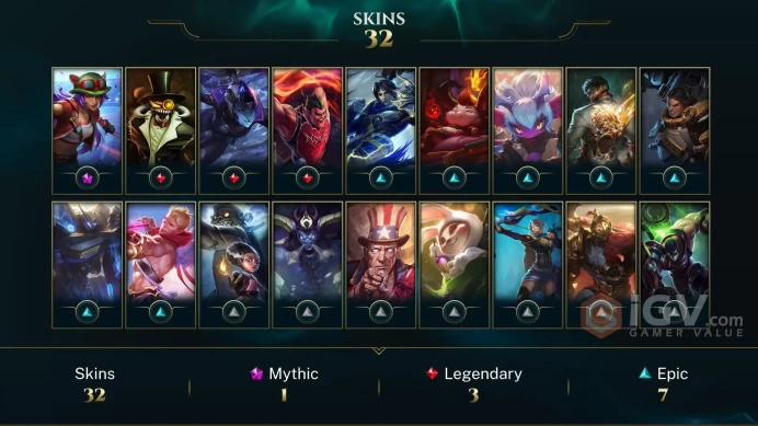 【LAN 】Level 78 72 Champ/ 32 Skins Full Access High Quality Account Instant Delivery️