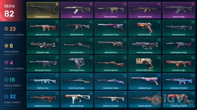 VALORANT EU WEST SERVER  82 SKİNS (+10 KNİFE, PHASEGUARD + ONETAP + DOLMİR's + CHAOS PACKEDS,   )AUTO DELIVERY FULL ACCESS LIFETIME WARRANT
