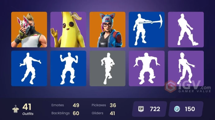  PC/XBOX  41 SKINS  Luxe  A.I.M.  Lynx  Zenith  Hybrid  Ruin  Rox  Drift  150 VBUCKS  FKQUp 
