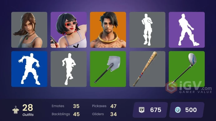  PC/PSN/XBOX  28 SKINS  Snap  Raz  Cloud Striker  Derby Dynamo  Agent Jones  500 VBUCKS  FLrMy 