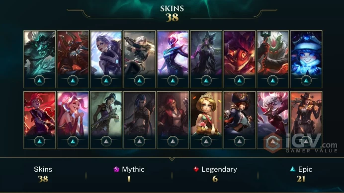 EUW -(S16) IRON 1(58LP) - 73 Champ - 38 Good Skins(1 Ultimate, 1 Mythic, 6 Legendary, 21 Epic) - - FULL ACCES - LIFETIME WARRANTY - CHEAP