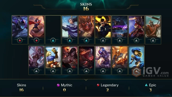  SG  17 SKINS  SILVER 3  59 CHAMPIONS  58 LEVEL  INSTANT DELIVERY  FULL ACCESS  FKWPe 
