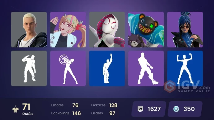 spent 121$ [PC/XBOX/NINTENDO]71 skins | | Kado Thorne | Twyn | Omegarok | Paradigm (Reality-659) | Peter Griffin | Valeria AA13