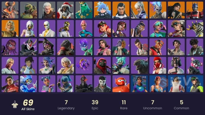 177 skins | Wonder + IKONIK + Black Knight + Merry Mint Axe |