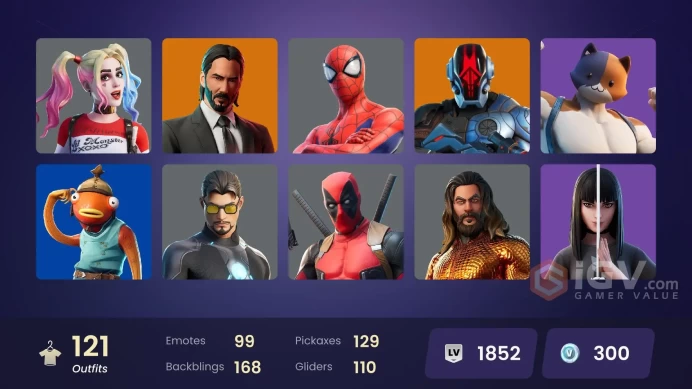 [PSN/XBOX/NIN/PC] 121 SKINS | SULTURA | MASKED FADE | OFF | ON | BURNING AMBITION VALERIA | BATTLE-TESTED | FANCY PETER GRIFFIN (NO HAT)
