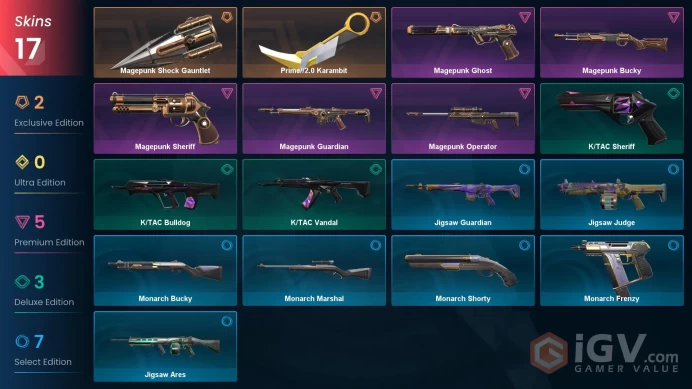 [ NA ] / Level 60 / 17 Skins / 702 VP / 22 Agents / Magepunk Ghost / Prime//2.0 Karambit / Magepunk Sheriff / Magepunk Operator / Magepunk Ghost
