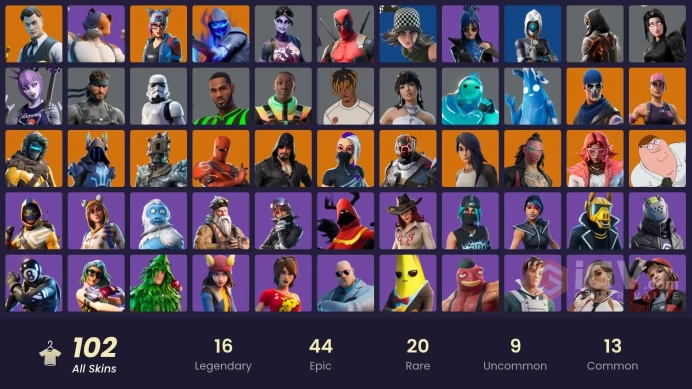spent 240$[PC/NINTENDO][88 skins|Keri Commander|Blackheart|The Prisoner|Valeria|Lynx|Peter Griffin|The Scientist AA192