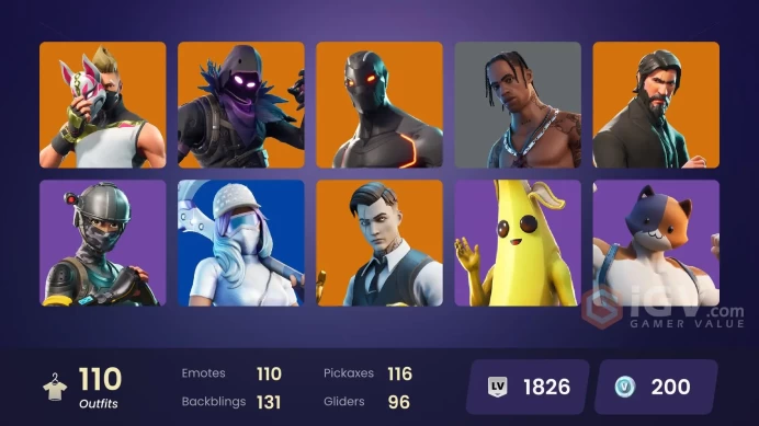 110 skins | The Reaper | Elite Agent | Blue Team Leader | Travis Scott | Point Patroller | Shaman | Blackheart | Oro | Spectra Knight | Drift | 