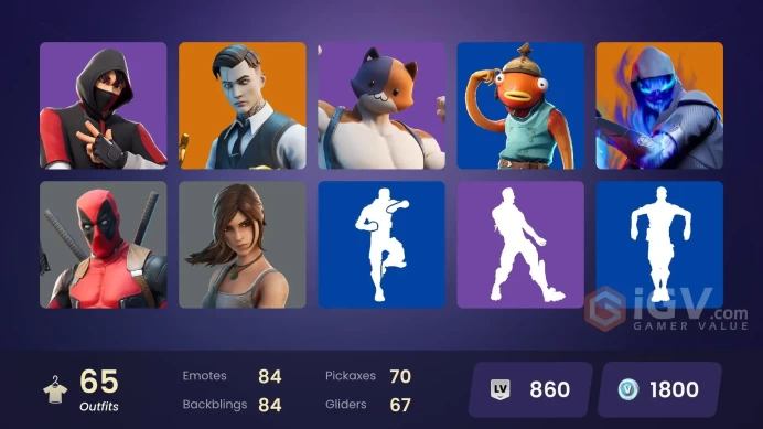 64 skins | OG STW | IKONIK | Blue Team Leader | WORLD CUP | Fusion | Gear Specialist Maya | Cuddle Team Leader | Ultima Knight | Catalyst | Rox 