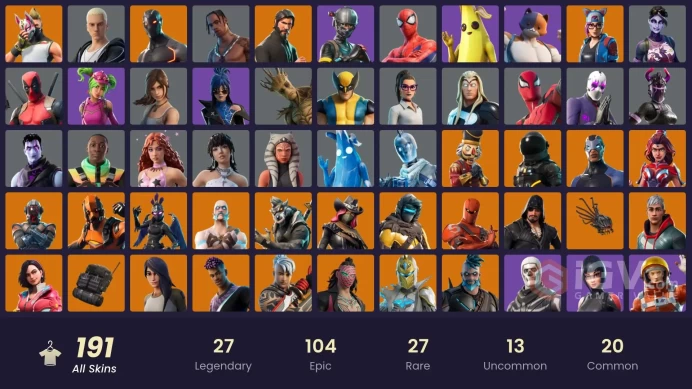 191 skins | The Reaper | Elite Agent | Travis Scott | Take The L | Rogue Agent | Ravage | Blackheart | Spectra Knight | Drift | Gear Specialist 
