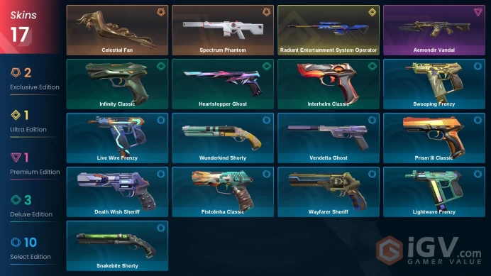 AP | VP 20 | LVL 190 | Radiant Entertainment System Operator | Celestial Fan | Spectrum Phantom | Aemondir Vandal | Interhelm Classic |  | V0270